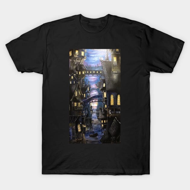 Medieval Water City T-Shirt by LadyKikki